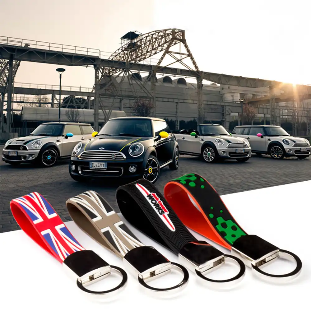 Nero Decorazione per Mini Cooper JCW One S R55 R56 R60 F54 F55 F56 F60 Accessori Countryman Portachiavi per Auto a Forma di Corda con Ciondolo