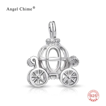 

Angel Chime 925 Sterling Silver Harmony Bola Ball Pendant Hollow Pumpkin Car Silver Necklace Jewelry For Women Baby Shower Gifts