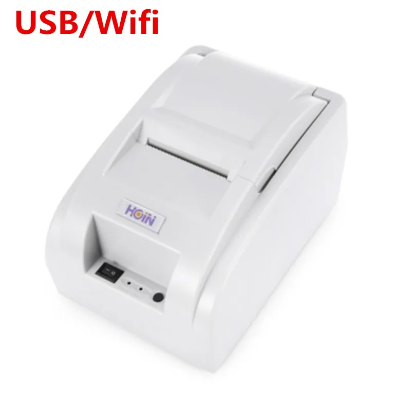 HOIN HOP-H58 USB/Bluetooth/Wi-Fi тепловой кассовый чековый принтер POS инструмент для печати поддержка дропшиппинг - Цвет: USB and Wifi