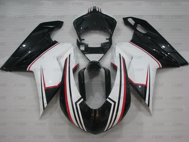 Для DUCATI 1098 2007 мотоцикл обтекатель 848 2007-2011 гоночный черный белый наборы тела 848 2010 наборы кузова