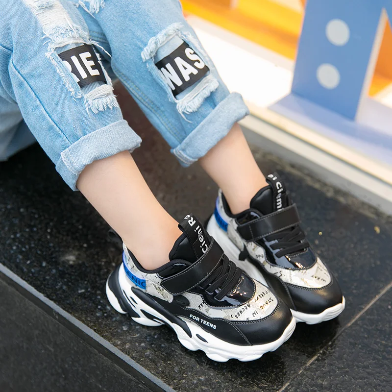 New Kids Genuine Leather Shoes Girls Sport Sneakers Children Mesh Shoes Boys Fashion Casual Shoes Soft Brand Trainer 9061