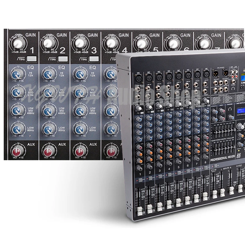 16 Channel Mixer USB Stage Karaoke Conference