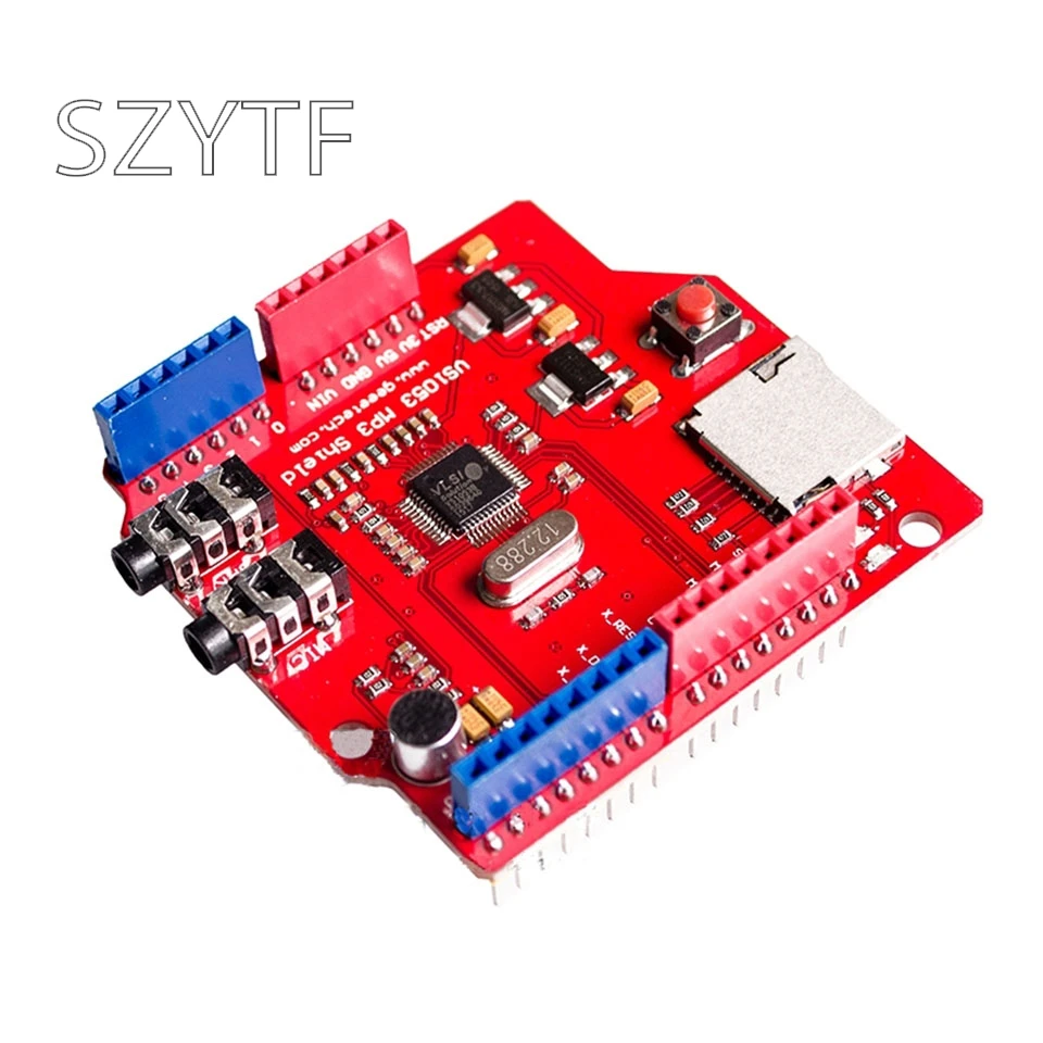 VS1053 VS1053B стерео аудио mp3-плеер щит декодирование Плата развития Модуль с TF слот для карты для Arduino UNO R3 One