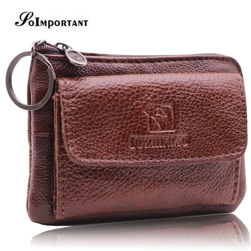 Vintage Women Wallets Female Mini Wallet Genuine Leather Small Coin Purse Credit Card Holder Walet Magic Lady Money Bag Key Ring