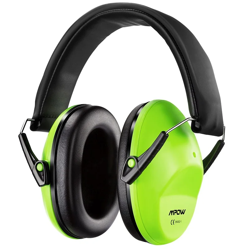 Mpow HM068 SNR 29dB наушники с шумоподавлением Защита слуха защита ушей с регулируемым оголовьем для детей подростков, спящих - Цвет: Green