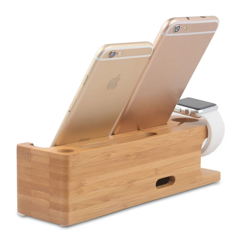  Wooden Charging Dock Station Mobile Phone Stand Holder Charger For Apple iPhone X 8 7 Plus 6 6S Plu