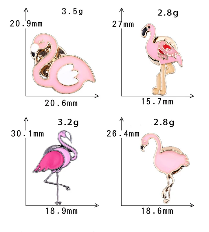 Эмалированная Булавка С фламинго, птица, животное, нагрудные булавки и броши для женщин, мужчин, мальчиков, детей, одежда, аксессуары, дизайнерские Роскошные ювелирные изделия