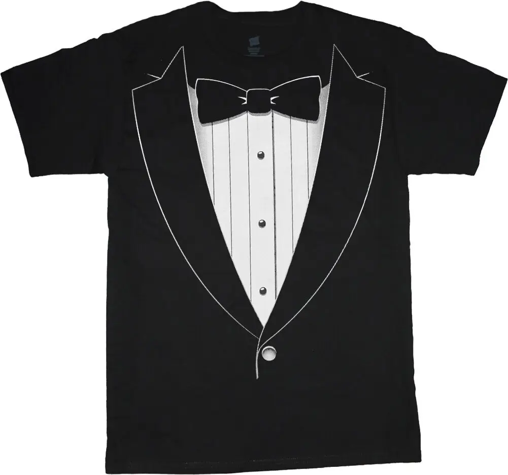 Мужская футболка-смокинг черная Свадебный формальный смокинг