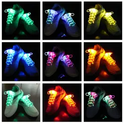 300 пара/лот новый мульти-Цвет Прохладный ночной Run неоновый светодиодные шнурки для обуви обувь на химический фонарь свет шнурки вечерние