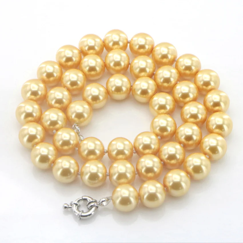 1 Natural gold Nanhai pearl necklace baroque pearl mother's gift jewelry necklace 925 silver pure gold necklace (7)