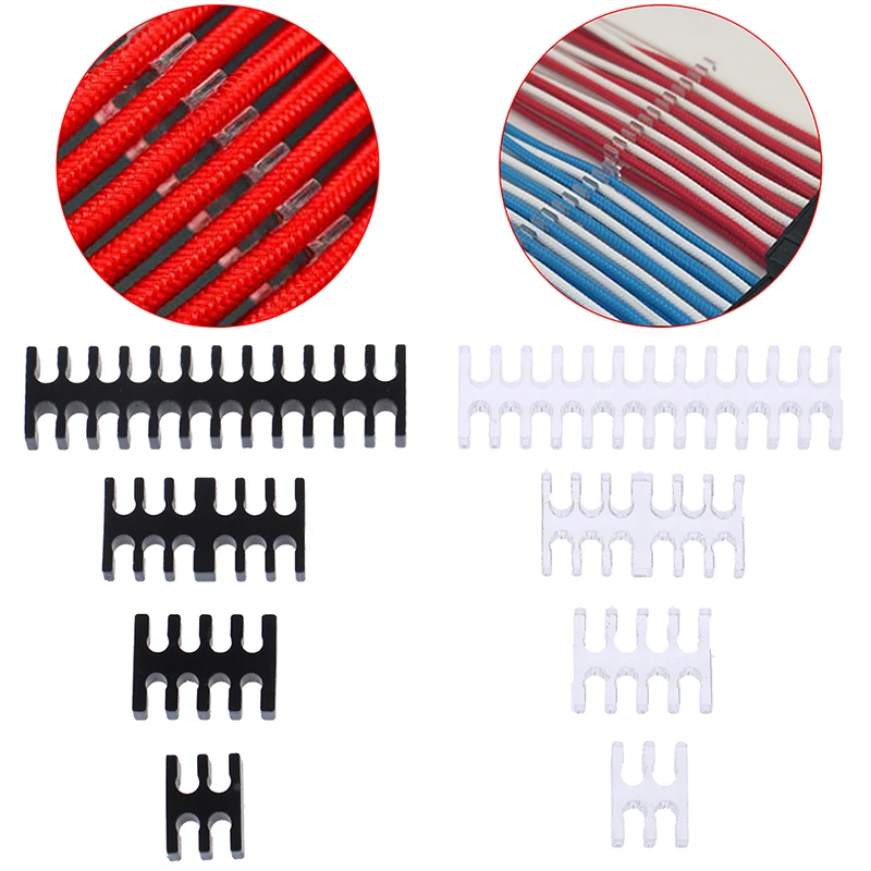 Cable 1pc Comb /Clamp /Clip /Dresser For 2.5-3.0mm Cables 4/8/12/24 Pin Computer Black Sleeving | Компьютеры и офис