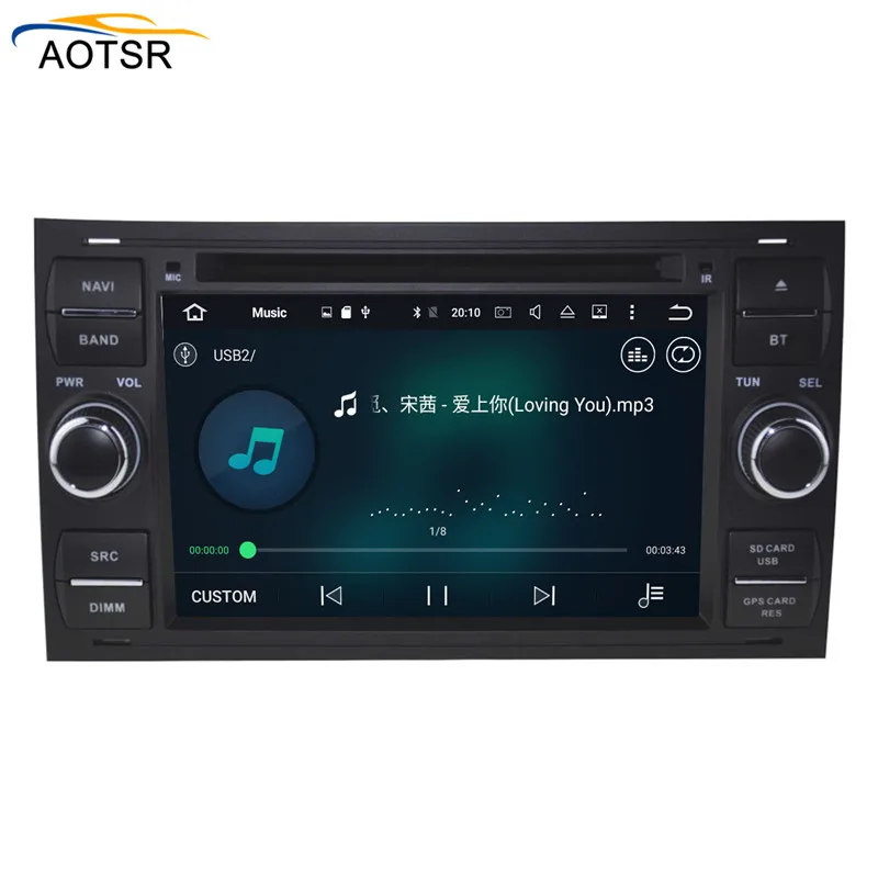 Cheap Android 8.1 For Ford Mondeo S-max Focus C-MAX Galaxy Fiesta 2 DIN car DVD player Radio GPS stereo navigation touch screen audio 8