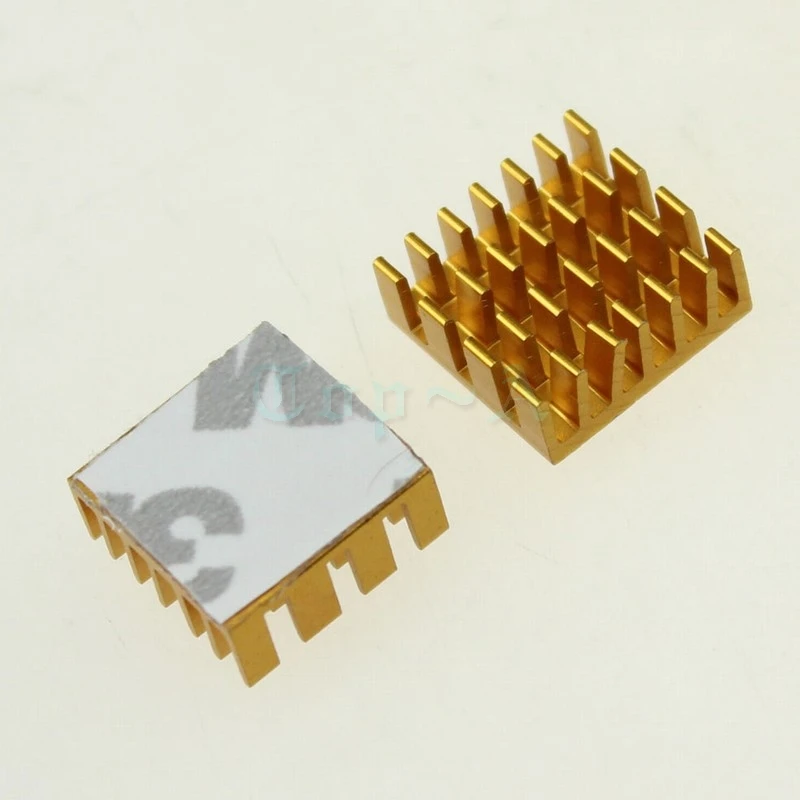 Gdstime 10 шт. 14x14x6 мм Мини Алюминиевый Золотой теплоотвод для ноутбука ноутбук микросхема маршрутизатор видео ram память 14 мм x 6 мм