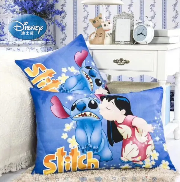 Наволочки disney Lilio Stitch Mc queen, 2 шт., наволочки с рисунком Микки, Минни, принцессы, наволочки, декоративные наволочки 48x74 см - Цвет: stitch