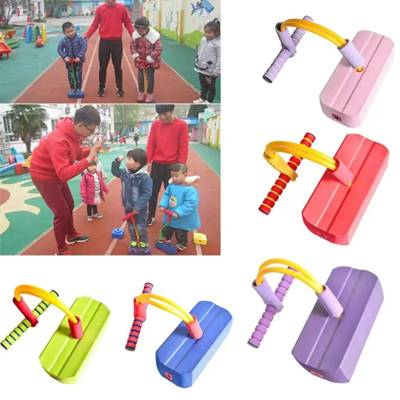 Игры на открытом воздухе прыжок полюс дружественные упражнения баланс подпрыгивающая Обувь Детский сад спортивные мероприятия Pogo палочки окружающей среды