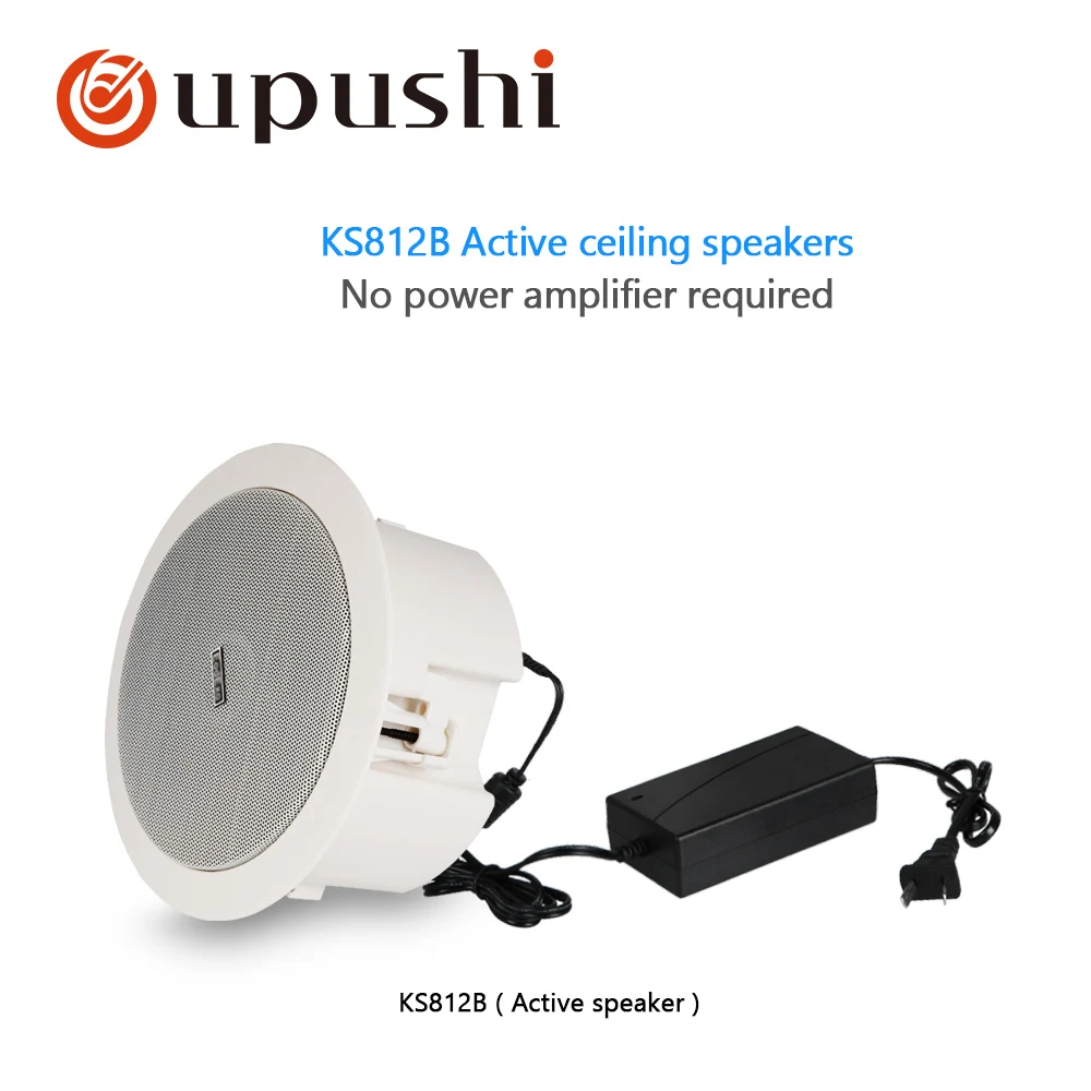 Oupushi ks 812 10-20 Вт Встроенный потолочный динамик с Bluetooth для крепления домашнего кинотеатра Loundspeaker кухня, фоновая музыка - Цвет: KS812B Active