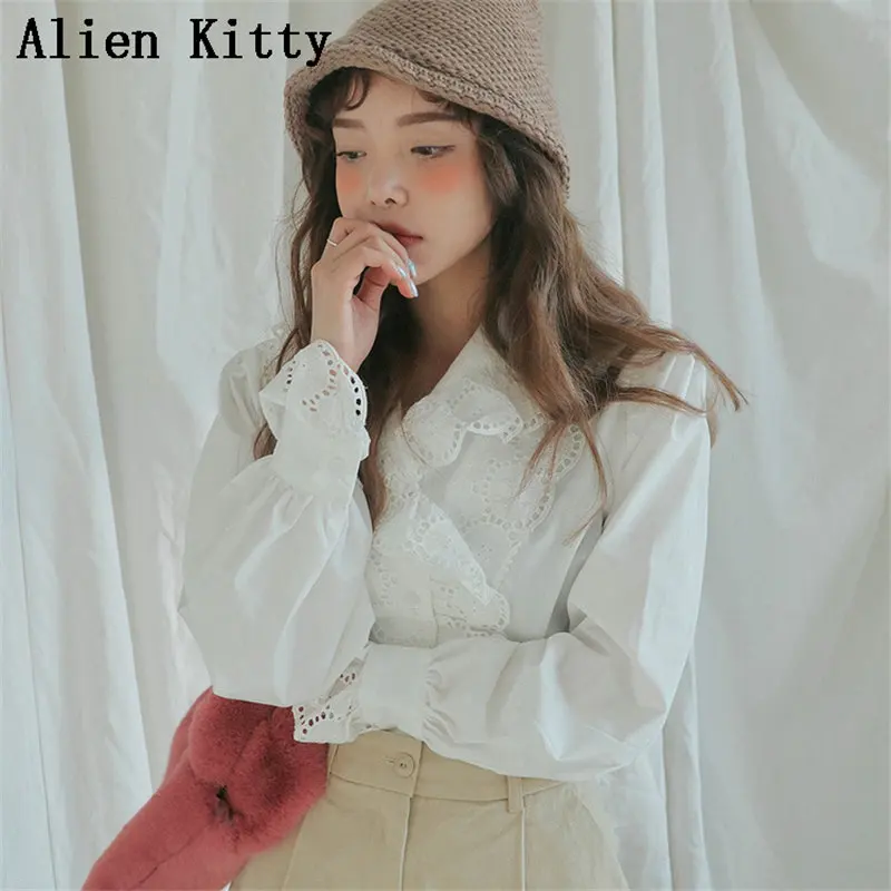 Alien Kitty/2019 модные весенние милые осенние женские тонкие кружевные однотонные