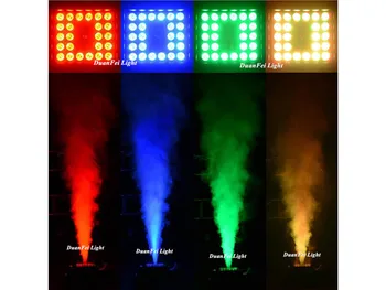 

4pcs/lot 24x3w 3in1 rgb led fog machine 1500W smoke machine remote control
