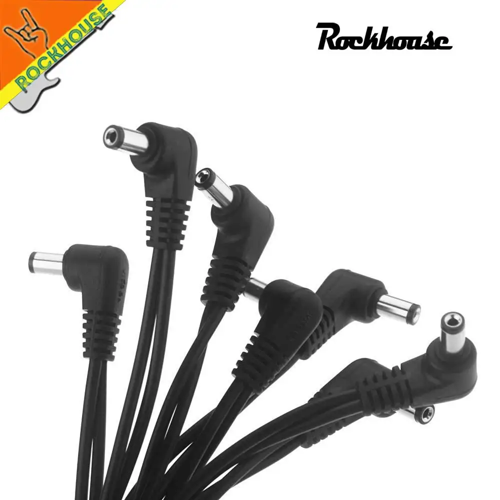 Guitar Pedal Power Supply 6 Ways Electrode Daisy Chain Harness Cable Guitar Pedal Power Supply Adapter Splitter Free shipping