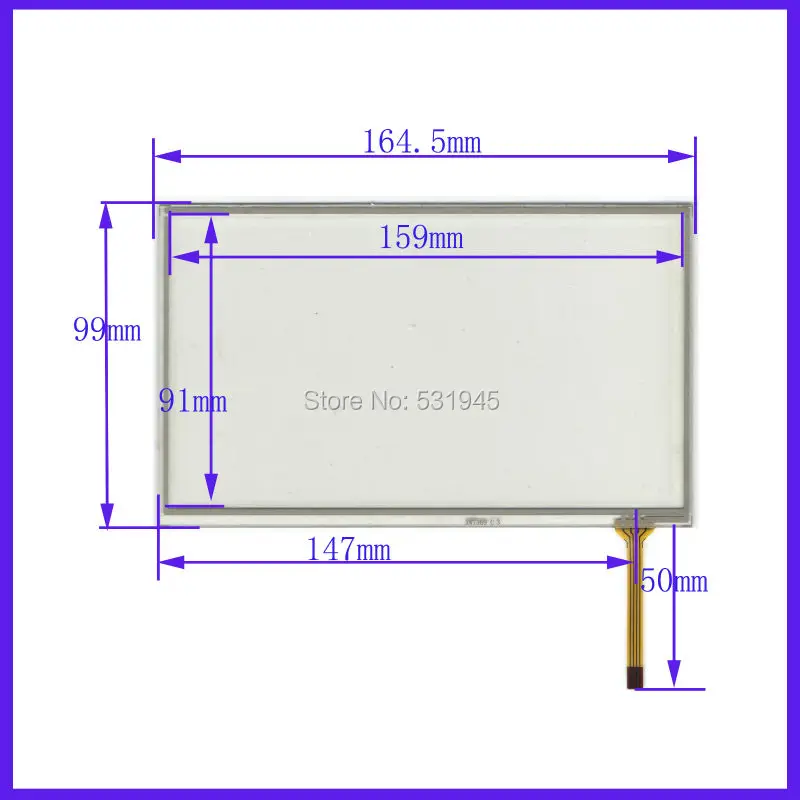 

ZhiYuSun for HLD-TP-2273 compatible 7 Inch Touch Screen for GPS the GLASS is 164.5*99 for tble