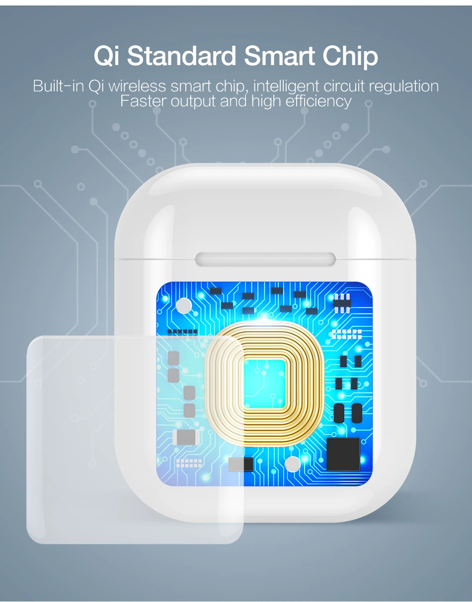 Qi беспроводной зарядки приемник чехол для Apple AirPods 2 1 гарнитура Bluetooth зарядное устройство защитный жесткий чехол коробка