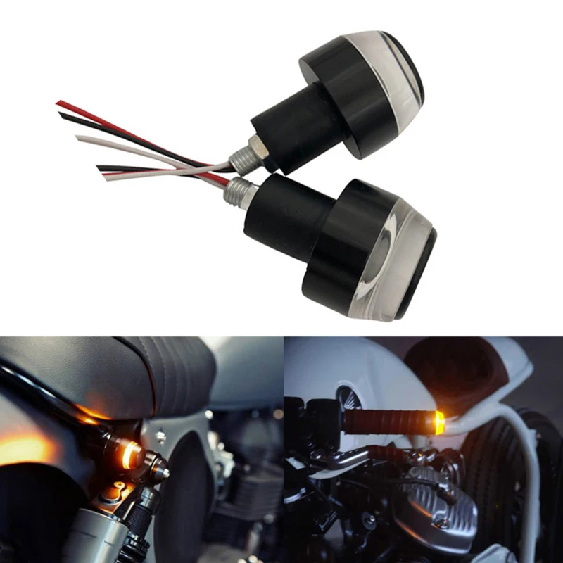 

2pcs Universal Motorcycle LED Turn Signal Light DRL for 22mm Handlebar 12V IP67 Aluminum Profile Dual Color MOTO Turn Signals