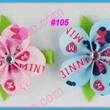 1000 шт. " лепесток цветка клипы Лента цветок клипы девушка кланяется шеврон и мультфильм ленты, заколки для волос цветок