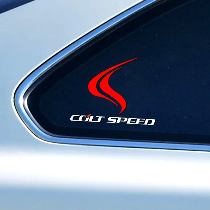 15x12 см Colt Скорость красные Пламенные со стразами с опорой для боковое окно