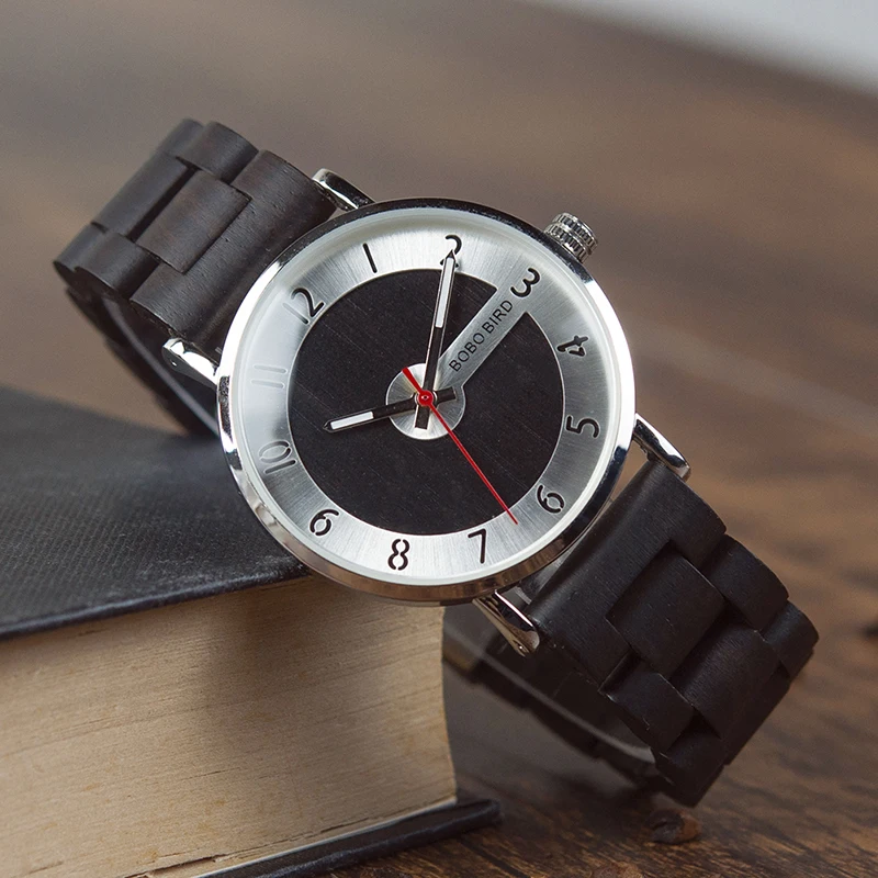 BOBO BIRD Ultra Thin Men Watch Simple Wood Band Quartz Wristwatch for Couples relojes para hombre