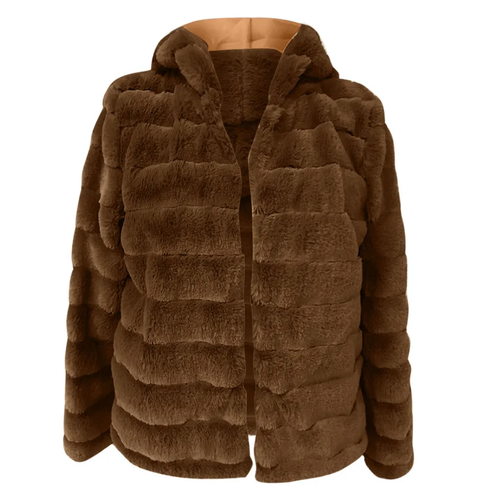 Женская куртка из искусственного меха, зимние теплые пальто, женские норковые пальто, зимняя куртка с капюшоном, новая теплая плотная верхняя одежда, куртка