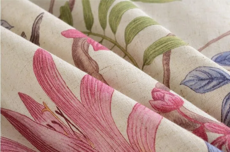 Fashion American Style Window Blakout Curtain for Living Room Bedroom Kitchen Treatments Cotton Linen Fabric Draperies