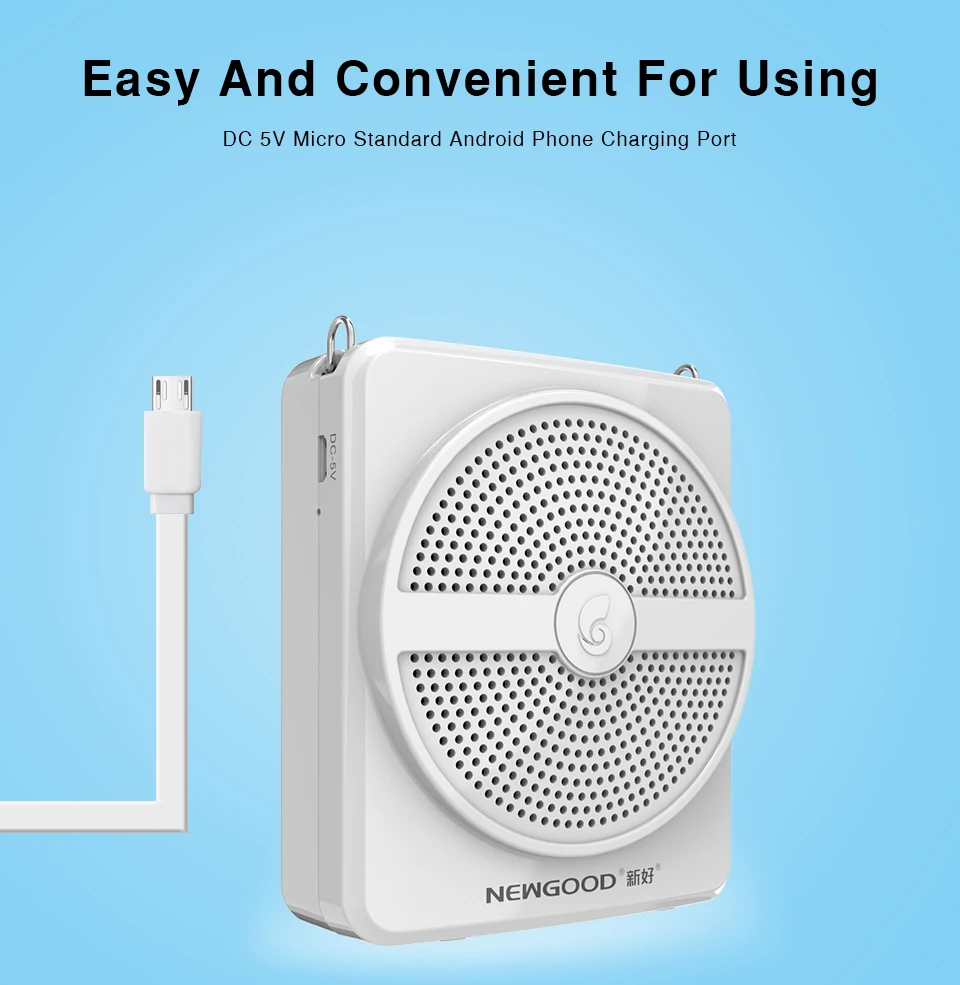 10W Mini Audio Speaker Portable Voice Amplifier Stereo Sound Microphone Loudspeaker tf card for teachers Tour Guide Speech (2)