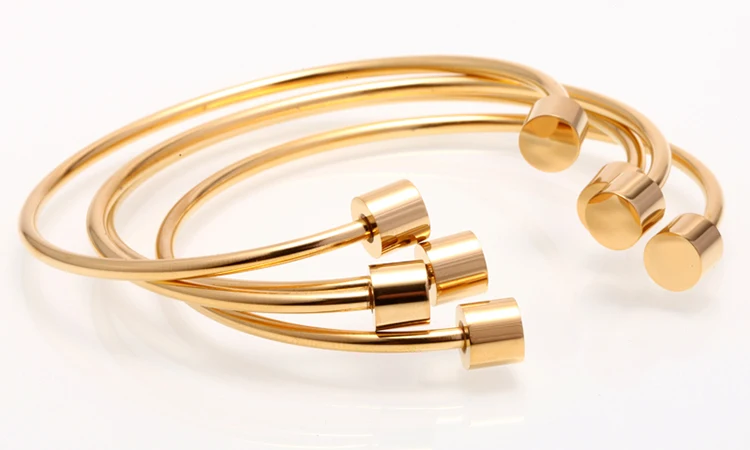 Mcllroy 316L браслет из титановой стали для мужчин модный металлический цвет чистого золота манжеты браслеты для мужчин и женщин вечерние ювелирные изделия на День святого Валентина vinking
