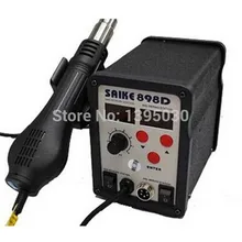 1 шт. SAIKE 898D 2 в 1 паяльная станция фена+ сварочный Утюг 110 В