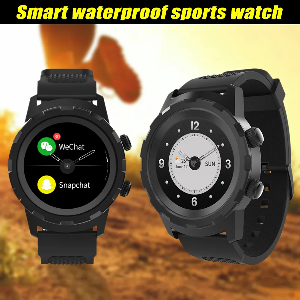 

Newly Smart Hybrid Watch 1.22Inch TFT Display Silicone Strap Waterproof Wristwatch