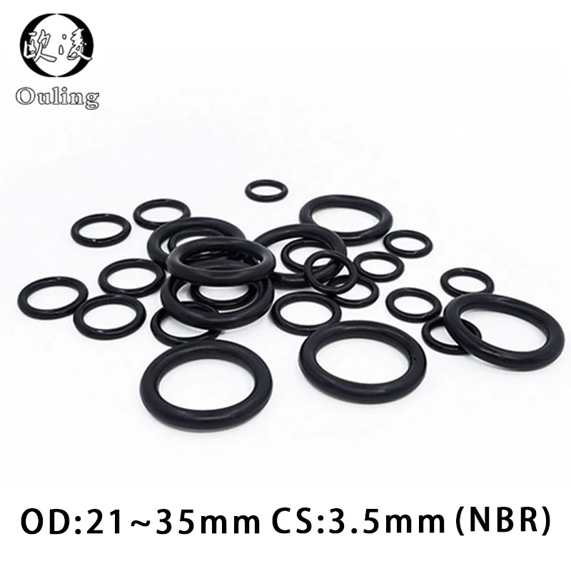 pc Lot Rubber Ring Nbr Sealing O Ring Cs3 5mm Od21 22 23 24 25 26 27 28 29 30 31 32 33 34 35mm O Ring Seal Gasket Oil Rings Gaskets Aliexpress