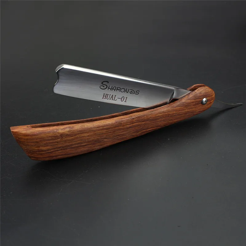 Прямая бритва Ретро бритвенная бритва из нержавеющей стали дерево помазок бритва мужской складной нож