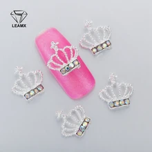 10 шт 3D украшения для дизайна ногтей металлические блестящие короны Стразы для ногтей амулеты бриллианты для маникюра Декор