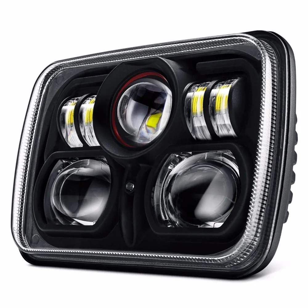  Square 7 Inch 54W LED Headlight H4 Motorcycle Driving Lights For Jeep wrangler JK Cherokee XJ Truck - 32833382298