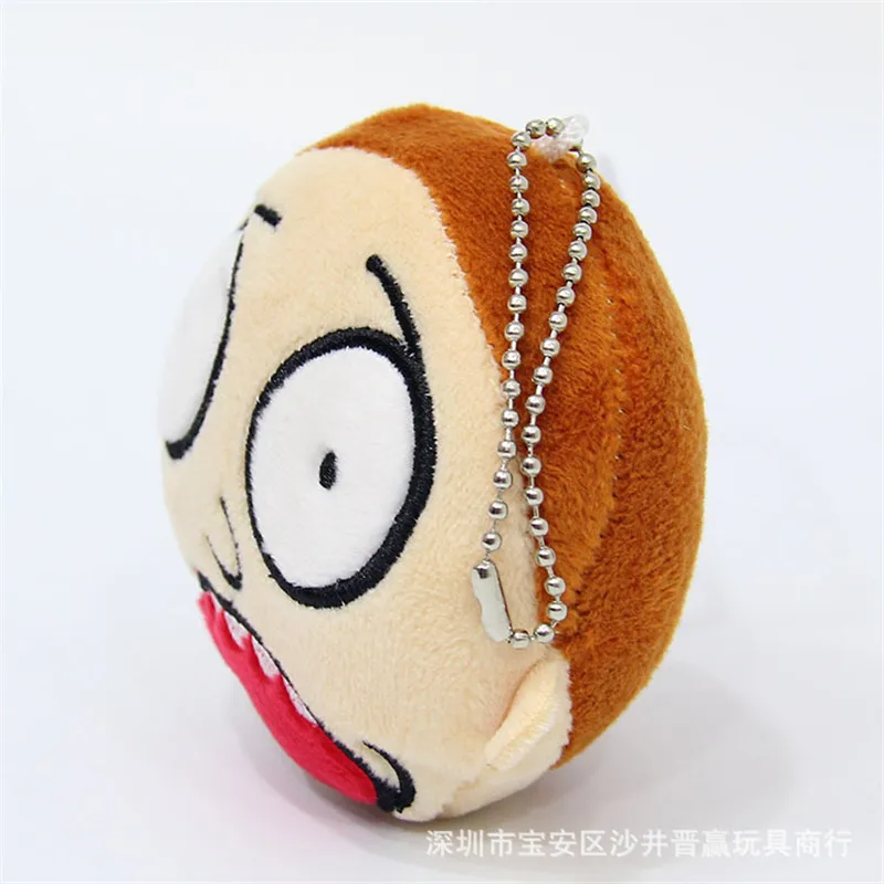 2017 New Comic Rick and Morty Morty SmithMr. Meeseeks Plush Pendants Toys Small Key Bag Pendant Dolls 10cm 12pcslot  (5)