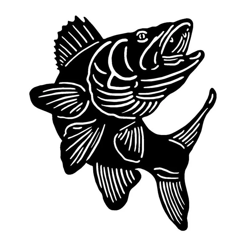 15.5*17.8CM Walleye Vinyl Fishing Decal Fashion Classic Car Styling
