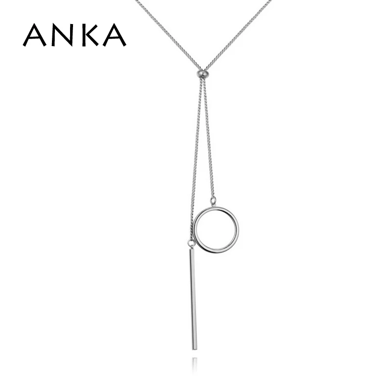 

ANKA new fashion simple style geometric metal long necklace for women luxury sweater long necklace jewelry Christmas gift #26444
