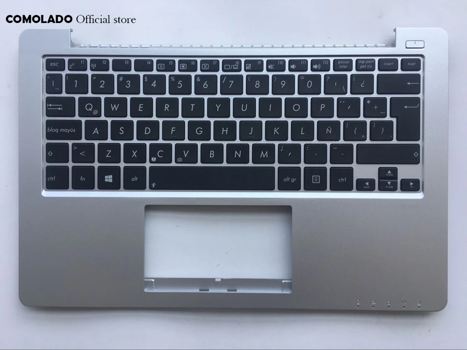 

LA Latin Keyboard for ASUS X201 X201E S200 S200E x202e with palmrest top case silver color keyboard LA Layout