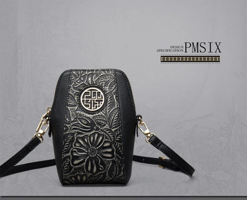 PMSIX осень и зима новая сумка через плечо мини женская сумка кожаная тисненая женская сумка посылка для мобильного телефона P210041