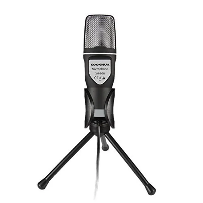 SOONHUA конденсаторный звук Подкаст Студийный микрофон 3,5 мм разъем профессиональный проводной микрофон для ПК ноутбук Skype микрофон MSN