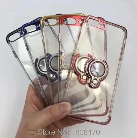 C-Ku Bling Ring Holder автомобильный Магнитный ТПУ мягкий чехол для Huawei Honor 9 V9 P10 Lite P8 2017 Mate9