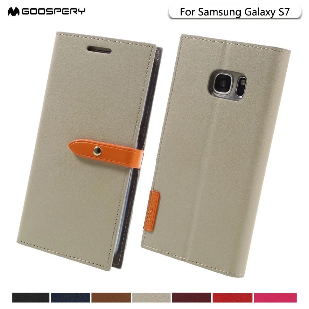 MERCURY GOOSPERY Original for Samsung S7 Case Romance Diary Flip Wallet Leather Phone Cover for