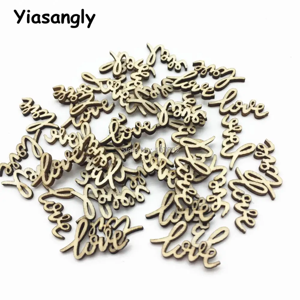 

800pcs Natural Wood Small Love Heart Confetti Embellishments Weddiing Crafts Toppers Chips Cardmaking Scrapbooking 28x15mm