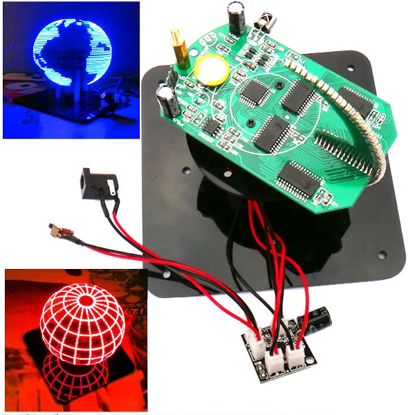 

New Arrival DIY Spherical Rotating LED Kit POV Soldering Training Set
