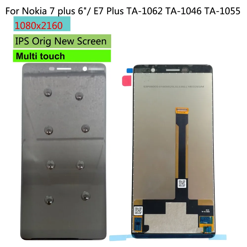 Shyueda 6," ЖК-дисплей для Nokia 7 plus/E7 Plus TA-1062 TA-1046 TA-1055 ЖК-дисплей сенсорный экран дигитайзер+ стеклянная пленка